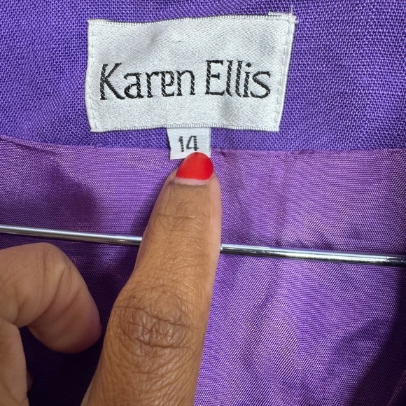 Vintage Karen Ellis Women’s Purple Two-Button Blazer - Picture 4 of 7